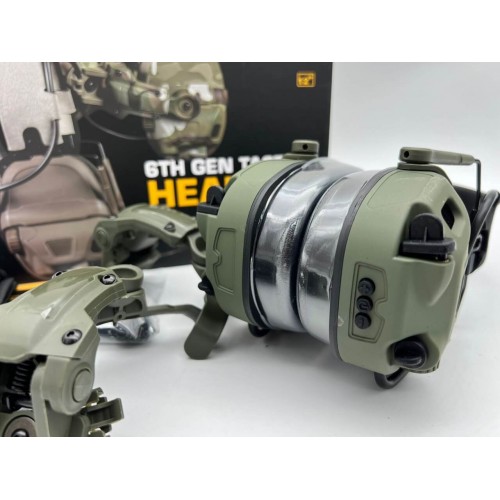 6TH GEN TACTICAL HEADSET тактическая гарнитура, звукосниматель и шумоподавление, активные в Клину