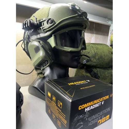 "COMMUNICATION HEADSET V" Активные тактические наушники для стрельбы в Клину