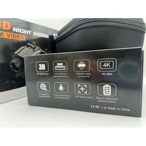 Бинокль ночного видения 3D NIGHT VISION / 4K VIDEO  (с креплением на голову)  в Клину