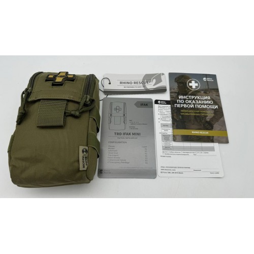Военная тактическая аптечка RHINO RESCUE IFAK TRD MINI 11в1 в Клину