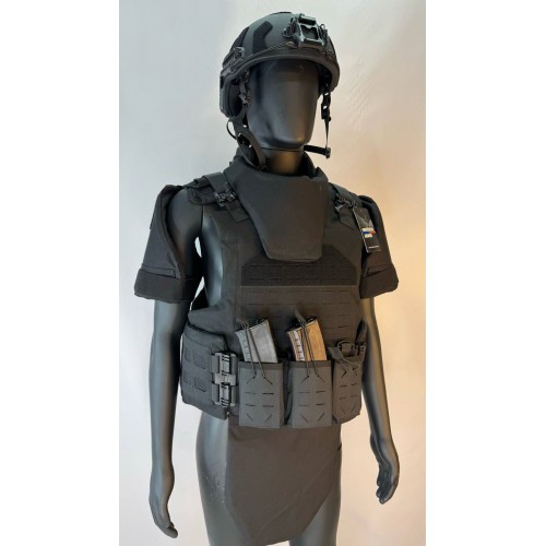 Бронежилет разгрузочный UNIVERSAL ARMOR в Клину (СВМПЭ + бронеплиты Бр5 класса) черный