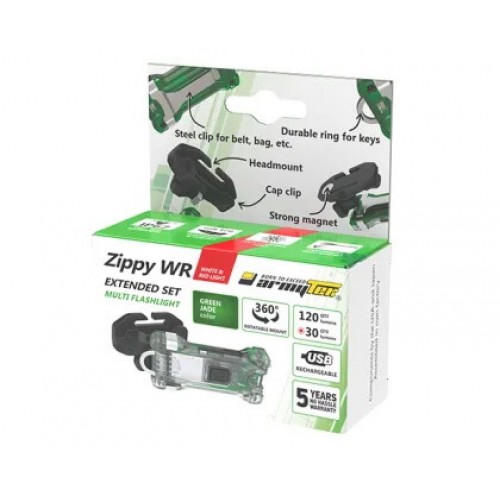 Наключный фонарь Armytek Zippy Extended Set WR (Green Jade) в Клину