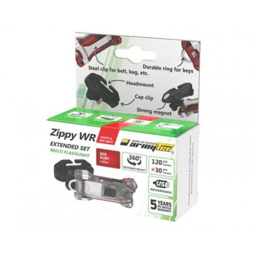 Наключный фонарь Armytek Zippy Extended Set WR (Red Ruby) в Клину